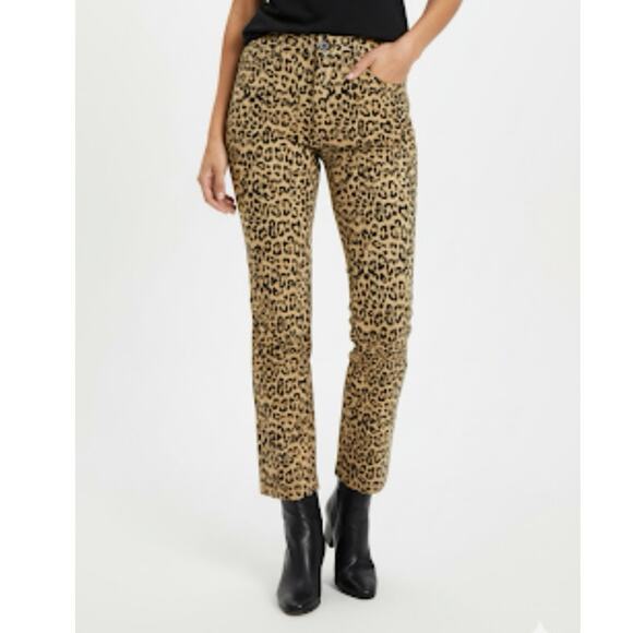 Banana Republic Camden Pant Leopard Animal Print Ankle Size 6 - Picture 1 of 14